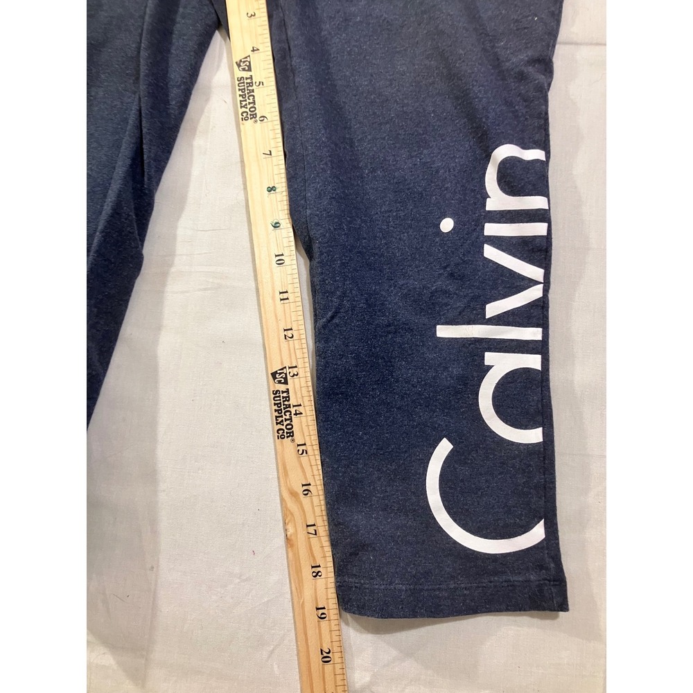 Calvin Klein Performance Womens Plus 1X Navy Blue Logo Capri Leggings Activewear - Picture 3 of 7